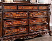 Dark oak solid wood traditional style platfrom bed by Furniture of America additional picture 8