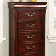 English style cherry wood finish lingerie chest additional photo 2 of 3