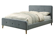 Mid-century modern style gray finish platform bed by Furniture of America additional picture 3