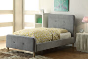 Mid-century modern style gray finish platform twin bed by Furniture of America additional picture 3
