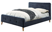 Mid-century modern style navy finish platform bed by Furniture of America additional picture 4