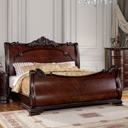 Traditional style sleigh bed in brown cherry by Furniture of America additional picture 2