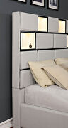 Beige/ black display headboard contemporary bed by Furniture of America additional picture 6