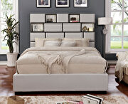 Beige/ black display headboard contemporary bed by Furniture of America additional picture 7