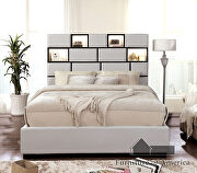 Beige/ black display headboard contemporary king bed by Furniture of America additional picture 6