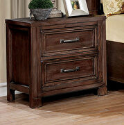 Dark oak weathered finish transitional king bed w/ storage by Furniture of America additional picture 2