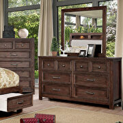 Dark oak weathered finish transitional king bed w/ storage by Furniture of America additional picture 3