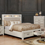Antique white weathered finish transitional bed w/ storage by Furniture of America additional picture 5