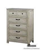 Antique white weathered finish transitional chest additional photo 5 of 4