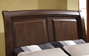 Brown cherry transitional style sleigh king bed by Furniture of America additional picture 14