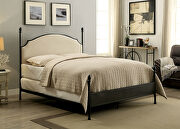 Powder coated gun metal, beige transitional bed by Furniture of America additional picture 3