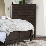 Countryside style espresso finish queen size bed by Furniture of America additional picture 2