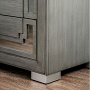 Mirrored panels / gray nightstand by Furniture of America additional picture 2