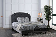 Gray finish fully upholstered frame transitional full bed by Furniture of America additional picture 7