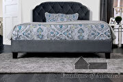 Gray finish fully upholstered frame transitional twin bed by Furniture of America additional picture 4
