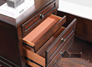 Dark cherry wood finish bed in country style w/footboard drawers by Furniture of America additional picture 14