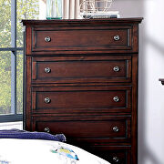 Dark cherry wood finish bed in country style w/footboard drawers by Furniture of America additional picture 5