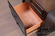 Dark cherry wood finish bed in country style w/footboard drawers by Furniture of America additional picture 6