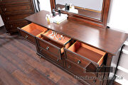 Dark cherry wood finish dresser in country style by Furniture of America additional picture 3