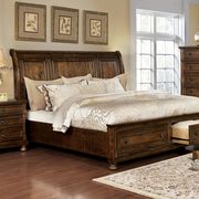 Acacia walnut/oak wood finish bed in country style by Furniture of America additional picture 2