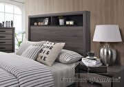 Gray finish w/ black trim contemporary style queen bed by Furniture of America additional picture 13