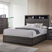 Gray finish w/ black trim contemporary style queen bed by Furniture of America additional picture 6