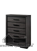 Gray finish w/ black trim contemporary style queen bed by Furniture of America additional picture 8