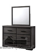 Gray finish w/ black trim contemporary style dresser by Furniture of America additional picture 3
