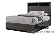 Gray finish w/ black trim contemporary style king bed by Furniture of America additional picture 14