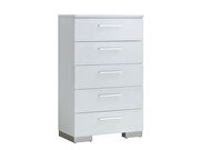 White high gloss lacquer coating chest by Furniture of America additional picture 3