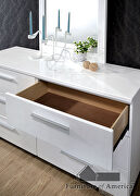 White high gloss lacquer coating dresser by Furniture of America additional picture 3