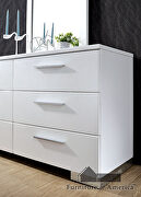 White high gloss lacquer coating dresser by Furniture of America additional picture 4