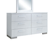 White high gloss lacquer coating dresser by Furniture of America additional picture 5