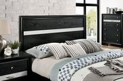 Contemporary black / silver accents king bed by Furniture of America additional picture 2