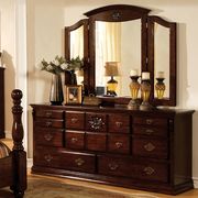 Traditional style glossy dark pine finish king bed by Furniture of America additional picture 4