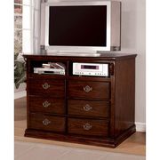 Traditional style glossy dark pine finish media chest by Furniture of America additional picture 2