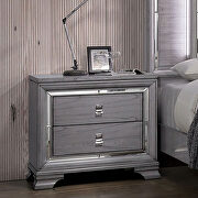 Gray padded headboard w/ led light trim contemporary bed by Furniture of America additional picture 5