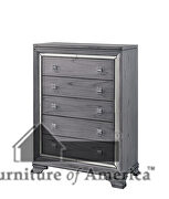Gray finish mirror trim contemporary chest by Furniture of America additional picture 2