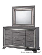Gray finish mirror trim contemporary dresser by Furniture of America additional picture 3