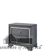 Gray finish mirror trim contemporary nightstand by Furniture of America additional picture 2