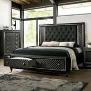 Metallic gray diamond glam style bed w/ LED by Furniture of America additional picture 11