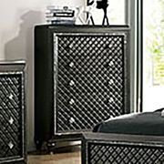 Metallic gray diamond glam style bed w/ LED by Furniture of America additional picture 7