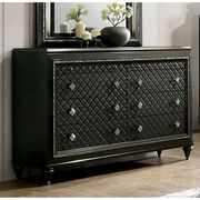 Metallic gray diamond glam style dresser by Furniture of America additional picture 4