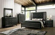 Metallic gray diamond glam style king bed w/ LED by Furniture of America additional picture 11