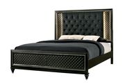 Metallic gray diamond glam style king bed w/ LED by Furniture of America additional picture 7