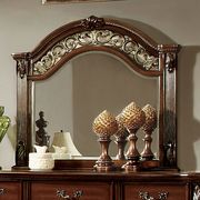 Traditional king bed in dark cherry w/ carvings additional photo 3 of 6