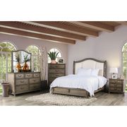 Transitional rustic natural tone queen bed additional photo 2 of 3