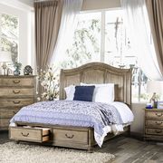 Transitional rustic natural tone queen bed w/ storage by Furniture of America additional picture 2
