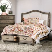 Transitional rustic natural tone queen bed w/ storage by Furniture of America additional picture 2
