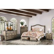 Transitional rustic natural tone queen bed w/ storage by Furniture of America additional picture 3